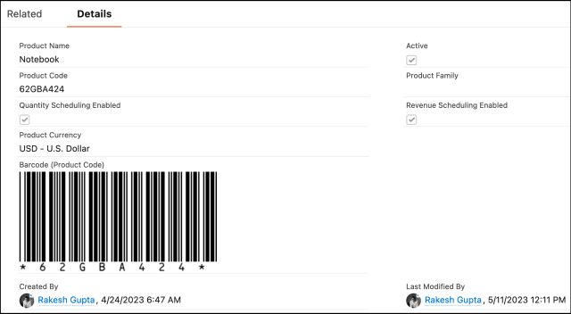 Generar código de barras y código QR en Salesforce